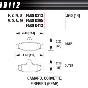 Performance Street Brake Pads (4) HAWHB112N540