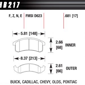 Performance Street Brake Pads (4) HAWHB217F681