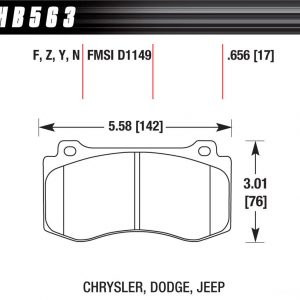 Performance Street Brake Pads (4) HAWHB563F656
