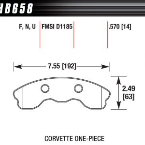 Performance Street Brake Pads (4) HAWHB658F570