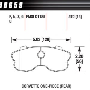 Performance Street Brake Pads (4) HAWHB659Z570