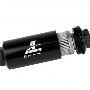 6an Inline Fuel Filter 40 Micron 2in OD Black AFS12348