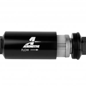 6an Inline Fuel Filter 100 Micron 2in OD Black AFS12349