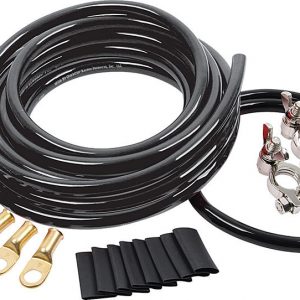 Battery Cable Kit 2 Ga. 1 Battery All Black ALL76111