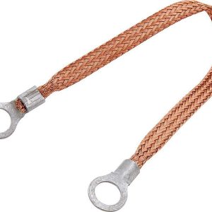 Copper Ground Strap 9in w/ 1/4in Ring Terminals ALL76328-9