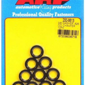 Black Washers - 3/8ID x .625 OD Chamfer (10) ARP200-8613