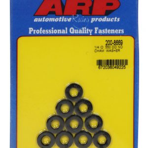 1/4 ID x .550 OD Black Washers No-Chamfer 10pk ARP200-8669