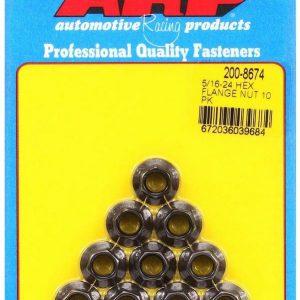 Hex Nut Kit w/Flange 5/16-24 (10pk) ARP200-8674