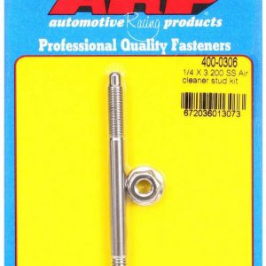 Air Cleaner Stud Kit - 1/4 x 3.200 S/S ARP400-0306