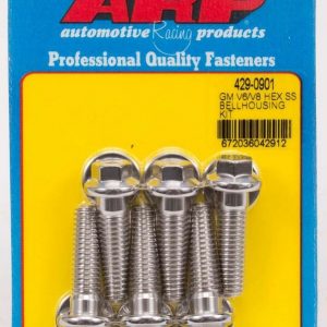S/S Bellhousing Bolt Kit - 6pt. GM V6/V8 ARP429-0901