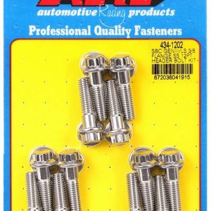 S/S Header Bolt Kit - 12pt. GM LS ARP434-1202