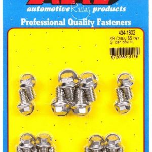 SBC S/S Oil Pan Bolt Kit 6pt. ARP434-1802