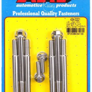 S/S W/P & Thermostat Hsg Bolt Kit - 6pt. LS1/LS2 ARP434-3201