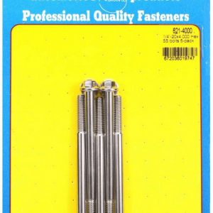 S/S Bolt Kit - 6pt. (5) 1/4-20 x 4.000 ARP621-4000