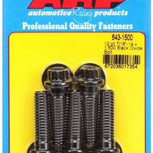 7/16-14 x 1.500 12pt Bolt Kit (5) Black Oxide ARP643-1500