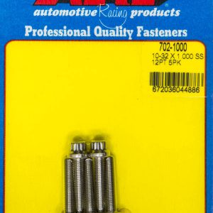 S/S Bolt Kit -12pt (5pk) 10-32 x 1.000 ARP702-1000