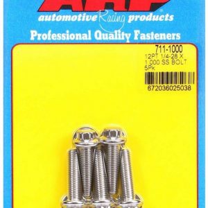 S/S Bolt Kit - 12pt. (5) 1/4-28 x 1.000 ARP711-1000