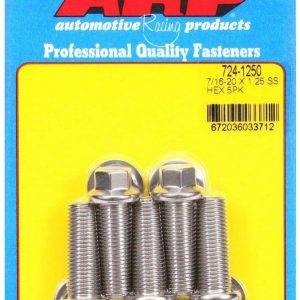 S/S Bolt Kit 6pt 5pk 7/16-20 x 1.250 ARP724-1250