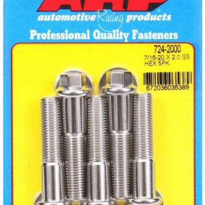 7/16-20 x 2.000 6pt SS Bolt Kit 5pk ARP724-2000