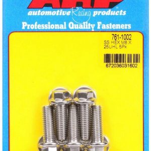S/S Bolt Kit - 6pt. (5) 8mm x 1.25 x 25 ARP761-1002