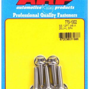 S/S Bolt Kit - 12pt. (5) 6mm x 1.00 x 25 ARP770-1002