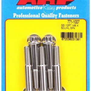 S/S Bolt Kit - 12pt. (5) 8mm x 1.25 x 50mm ARP771-1007