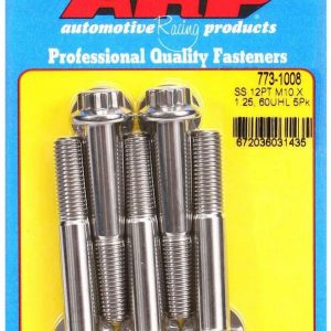 Bolt Kit - SS 12pt 5pk 10mm x 1.25 x 60mm ARP773-1008