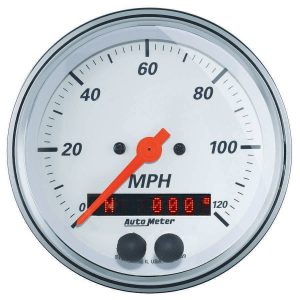 3-3/8 Speedometer 120MPH GPS Arctic White Series ATM1349