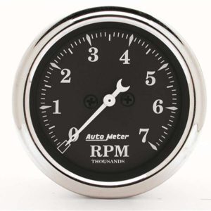 Gauge Tachometer 2 1/16i n 7k RPM In-Dash Black B ATM1797