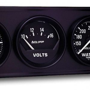 2in Black Mech Gauge Pnl 3-Gauge Oil/Volt/Water ATM2397