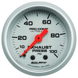 Exhaust Pressure Gauge 0-100psi Ultra-Lite ATM4326