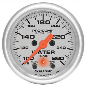 2-1/16in U/L Water Temp Gauge w/Peak & Warning ATM4354