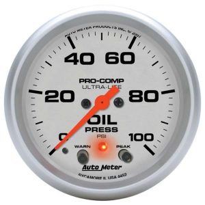 2-5/8in U/L Oil Pressure Gauge w/Peak & Warning ATM4452