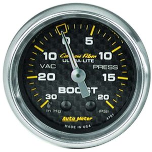 2-1/16in C/F Boost Gauge 30in HG/20psi ATM4701