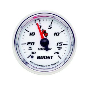 2-1/16in C2/S Boost/Vac Gauge 30in Hg/20psi ATM7107