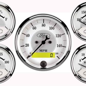Ford Racing 5 Gauge Kit - White Face ATM880087