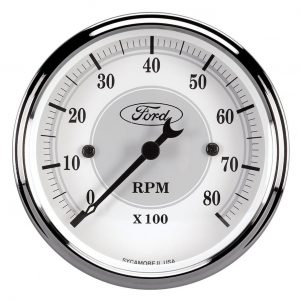 Ford Racing Tach - 3-1/8 In-Dach - White Face ATM880088