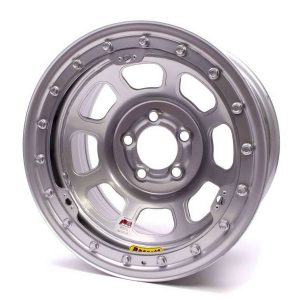 15x8 IMCA B/Lock Wheel D-Hole Silver 5x5 BAS58D5475ISLK