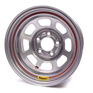 15X8 IMCA Wheel D-Hole Silver 5x4.50 BAS58DF2IS