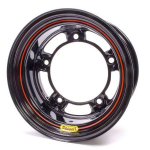 15x8 W/5 Black Spun BAS58SR4