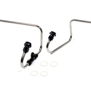 Dual Inlet Fuel Line Kit Holley 4150 Black Anod. BLS4372-AB