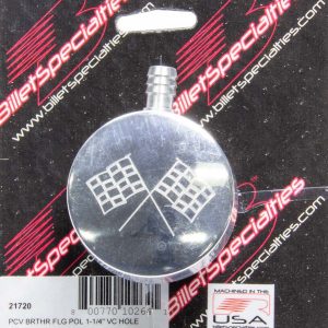 Polished PCV Breather Cross-Flags Logo BSP21720