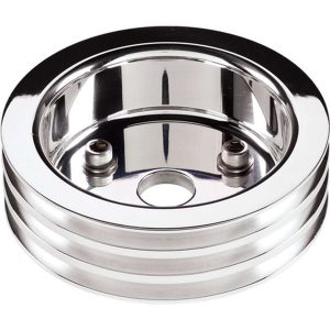 Polished SBC 3 Groove Lower Pulley BSP81320