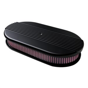 Air Cleaner Dual Quad Ribbed Black BSPBLK15650