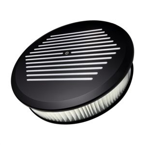 Air Cleaner 14in Round Ball Milled Black BSPBLK15820