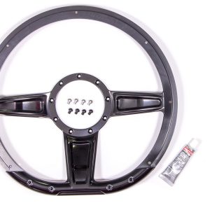 Steering Wheel Camber D-Shaped 14in Black BSPBLK29402