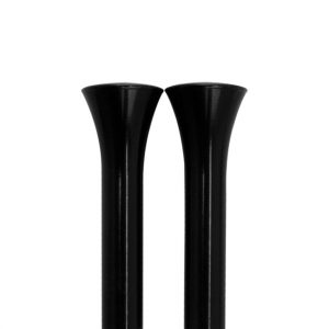 Door Lock Knobs Tri-Five Smooth Black Pair BSPBLK45930