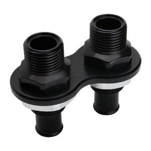 Heat Bulkhead Push On 2-Port Black BSPBLK66825