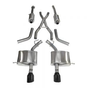 Exhaust Cat-Back -Back  Dual Rear Exit wi COR14459BLK