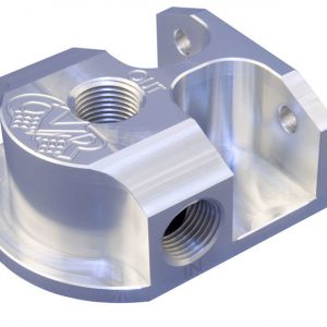 Billet Alum Remote Oil Filter Mount GM CVROFM61